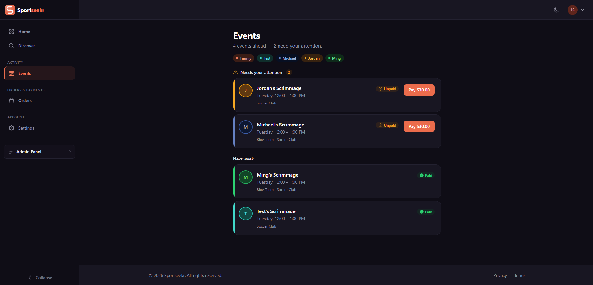 Sportseekr Screenshot 3 of 5
