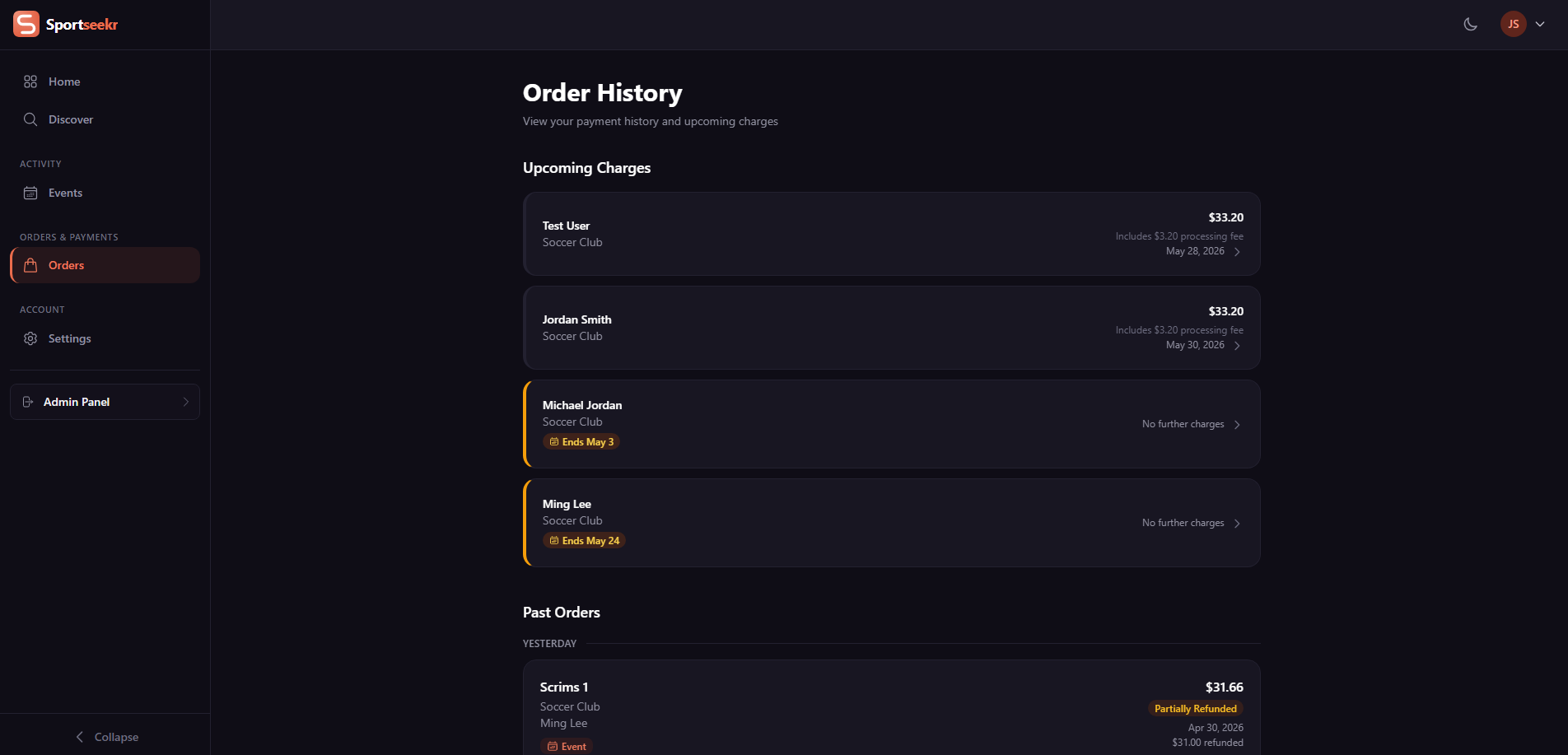 Sportseekr Screenshot 5 of 5